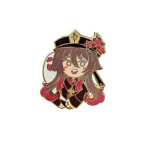 Carton mignon fille personnage Design Express atmosphère joyeuse et humoristique plaqué mental noir nickel dur émail broche - Product Image 4