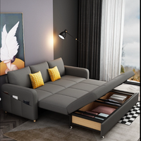 Schlafs ofa Dual-Use-Bett sitzen multifunktion ale versenkbare Netzwerk rot Einzel Doppel Wohnzimmer kleine Wohnung Sofa