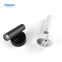 Lampes de lecture murales à LED avec interrupteur, lampe de lecture murale à LED pour chambre à coucher, lampes de chevet, matériau Al, éclairage de lit