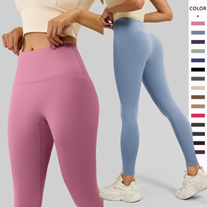 Pantalones de <span class=keywords><strong>yoga</strong></span> sin costuras, transpirables, de cintura alta, leggings deportivos ajustados, pantalones de fitness para mujer, leggings de <span class=keywords><strong>yoga</strong></span> OEM - Product Image 1