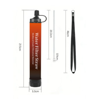 Filtre à eau portable certifié NSF pour le camping avec membrane en fibre creuse de 0,1 micron, purificateur personnel de survie pour l'extérieur