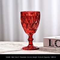 Gobelets en verre taillé diamant style européen créatif rétro 300 ml, sans pied, pour vin et jus, haute qualité, marque Feitswei, vente en gros