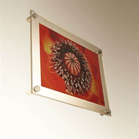 Cadre photo en acrylique personnalisé, cadre magnétique double face sans cadre transparent pour affichage sur bureau