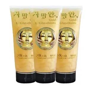 gezicht merk masker Suppliers-Groothandel Oem Prive Merk Pure 24K Goud Collageen Gezichtsmasker Bio Collageen Crystal 24K Gold Masker Gezichtsmasker