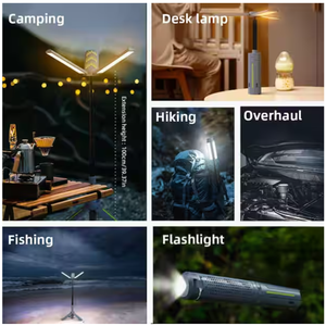 Lámparas de Trabajo Telescópicas Inalámbricas con 3 Cabezales LED, Linterna de Trípode de Emergencia Regulable - Product Image 5