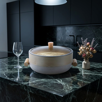 Pot à soupe en alliage d'aluminium antiadhésif de haute qualité avec vapeur en bambou pour cuisinière à gaz/cuisinière à induction