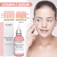 Sérum Visage Anti-Âge à la Vitamine C, Acide Hyaluronique et Or 24 carats pour Éclaircir et Raffermir, 30ml, Soin Naturel de la Peau, Marque Privée