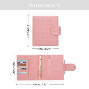 Yihe cincin A5 35MM, emas mawar Spiral, cincin timbul pola silang kulit perencana Binder/PENUTUP UNTUK Notebook/perencana/Ringbook - Product Image 4