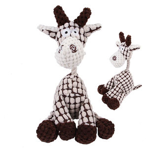 Pamuk dolgulu yumuşak peluş eşek Bite dayanıklı diş temizleme çiğneme gıcırtılı özel etiket köpek Pet oyuncak - Product Image 3