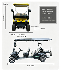 Voiture électrique de tourisme haut de gamme 8 places avec grand toit, pare-brise pliable et sièges imperméables – Véhicule tout-terrain pour visites en campagne - Product Image 6