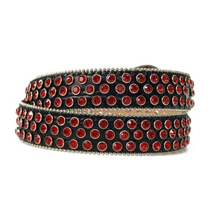 Ready to Ship 1.5 Inch Wide <strong>Red</strong> Bling Bling Mens Rhinestone <strong>Belt</strong> Western Cowboy Crystal Studded Crocodile Leather Waist <strong>Belt</strong> - Product Image 6