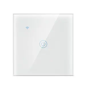 Interruptor de toque de parede wifi, interruptor de luz inteligente sem fio neutro ue, suporte de modo duplo para alexa e google home
