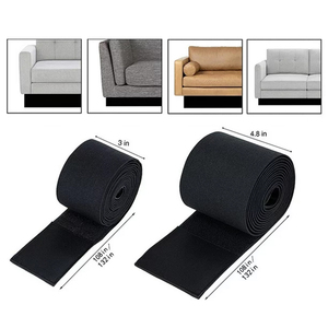 Bloqueador de cama de doble cara autoadhesivo respetuoso con el medio ambiente elástico ajustable debajo del parachoques del sofá para mascotas-Material de poliéster/nailon - Product Image 3