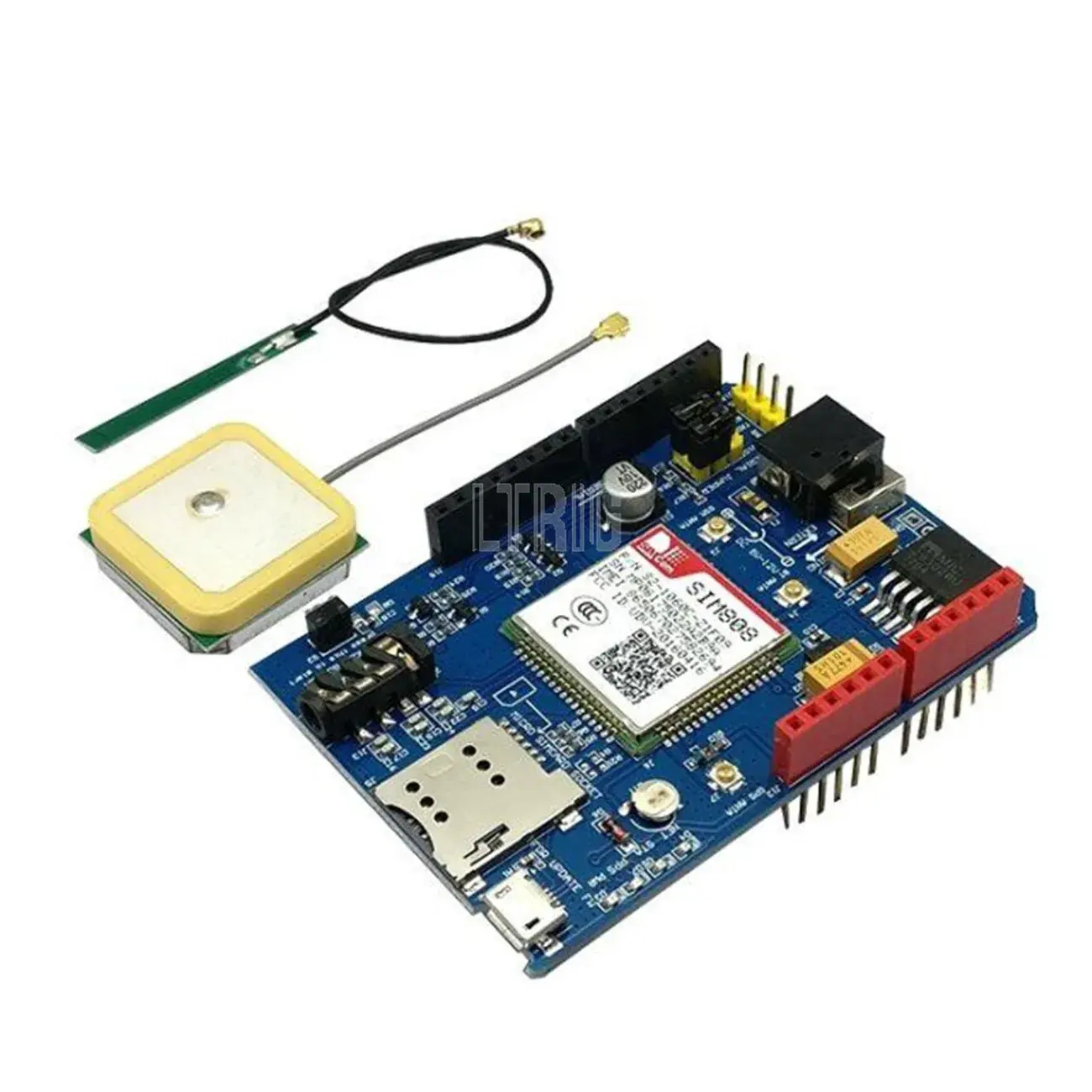 LTRIG kustom 1 buah SIM808 GPRS / GSM + GPS Shield 2 in 1 GSM Shield GPRS GPS Development Board modul SIM808