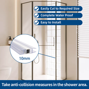 6/8/10/12/10/12 מ "מ 180 סיליקון זכוכית כללי לחדרי זכוכית עמיד למים קצה רצועת חותם מגנטי - Product Image 2