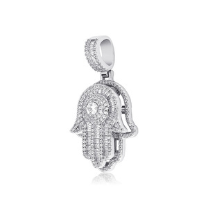Vendita calda Instagram ciondoli più popolari <span class=keywords><strong>con</strong></span> Hamsa a forma <span class=keywords><strong>di</strong></span> <span class=keywords><strong>mano</strong></span> Hip Hop Hamsa ciondoli <span class=keywords><strong>collana</strong></span> MOQ 1 pezzo tutto in magazzino - Product Image 3