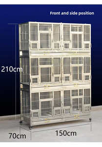 Cage à oiseaux sur mesure extra-large à double couche en acier inoxydable, anti-évasion, volière extérieure pour cour - Product Image 2