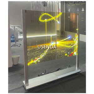 Écran publicitaire tactile <span class=keywords><strong>OLED</strong></span> transparent de 55 <span class=keywords><strong>pouces</strong></span> (2 pièces) pour affichage graphique et animation, idéal pour les magasins de détail et les ascenseurs, téléviseur fin sur pied - Product Image 1