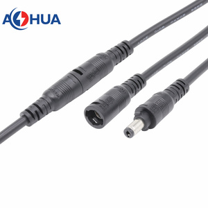 Aohua pemasok konektor DC penjualan konektor kabel perpanjangan perempuan laki-laki M13 2 Pin <span class=keywords><strong>5.5mm</strong></span> * 2.1/2.5mm untuk driver led 24V - Product Image 3