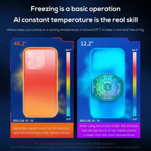 MEMO CX10 Nuevo Diseño Tres Estilos RGB <span class=keywords><strong>LED</strong></span> Pantalla de Temperatura Magnética y con Clip Enfriador de Teléfono Ventilador de Refrigeración Móvil para Juegos - Product Image 6