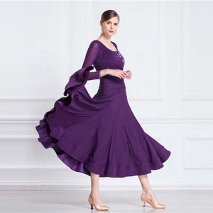 YMJ-005 Yimeijia Vestido de Baile de Salón para Mujer, Vestido de Práctica Sexy de Manga Larga en Spandex/Poliéster para <span class=keywords><strong>Chacha</strong></span> - Product Image 3