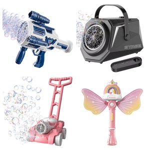 Juguetes de Exterior con Estilo Adorable, Máquina de Burbujas Recargable Portátil de 8 Orificios, Pistola de Burbujas Eléctrica Automática con Luz para Niños - Product Image 6