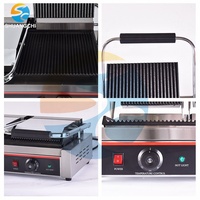 Plateau à gaufres en acier inoxydable, Double tête électrique de haute qualité pour Snack industriel Panini Contact Grill/presse à Sandwich, plaques à gaufres SC