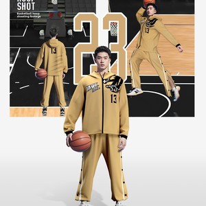 Vêtements de sport de basketball personnalisables pour adultes : Veste d'entraînement hiver à capuche, tenue de groupe, manches longues, fermeture éclair intégrale - Product Image 3