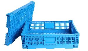 대형 HDPE 플라스틱 접이식 과일 및 야채 보관 상자 통풍식 접을 수 있고 쌓을 수 있는 재활용 기능