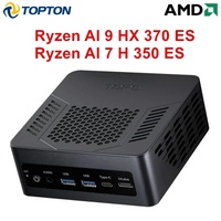Mini PC para Juegos Topton, AMD Ryzen AI 9 HX 370 ES AI 7 H 350 ES, OCuLink, USB4, 2x2.5G LAN, 2xPCIe, Mini Computadora de Escritorio, Win11, WiFi6E