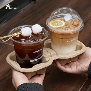 Custom Logo Disposasble 12oz 14oz 16oz 18oz 20oz 24oz Clear Matcha Latte Ice <strong>Coffee</strong> <strong>Takeaway</strong> PET Plastic <strong>Cups</strong> With Lids - Product Image 4