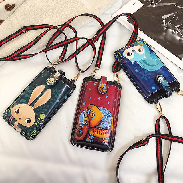 Custom Print Waterproof Mobile Phone Bag Cell Phone Bag Pu Leather Crossbody Phone Bag