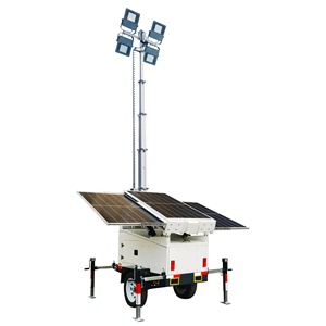 Tour d'éclairage solaire mobile avec mât électrique de 7 m pour l'éclairage industriel extérieur - Product Image 1