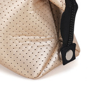Pochette de maquillage en néoprène végétalien écologique grande taille, personnalisable avec logo, imperméable et souple, pour trousse de toilette et cosmétiques pour femmes, avec fermeture éclair