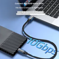 Cable USB3.2 Tipo-C con Malla de Nailon, Moldeado Personalizado Directo de Fábrica, Transferencia de Datos de Alta Velocidad de 10 Gbps, Carga Rápida, Compatible con Dispositivos Duros