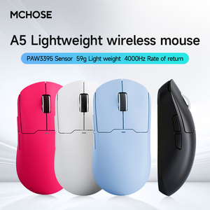 Ratón MCHOSE A5V2 de Tres Modos, Ligero, Sin Orificios, Con Cable e Inalámbrico de 2.4GHz, Bluetooth, Alimentado por Batería, para Oficina, Competencia y Juegos - Product Image 5