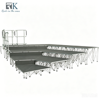 Scène de chorale portable en aluminium pour spectacle scolaire, événement ou spectacle de chorale