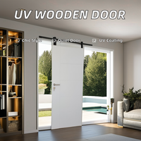 Laque blanche Portes intérieures en bois prémontées/affleurantes Porte intérieure pour appartement/villa/usage commercial