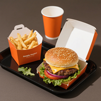 Boîte à hamburger personnalisée avec logo, boîte à collation, seau à poulet frit, emballage en papier, emballage pour la restauration rapide, solutions complètes