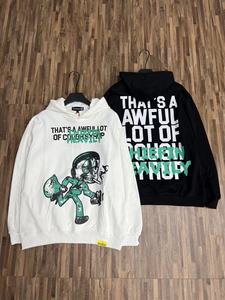 น้ำเชื่อมแก้ไอเยอะมากนั่นเอง เสื้อฮู้ดดี้ผ้าฝ้ายคุณภาพสูงแบบหนา เสื้อฮู้ดดี้แบบสั่งทำพิเศษขนาดใหญ่สำหรับผู้ชาย - Product Image 2