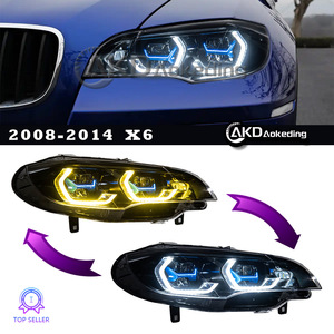 For 08-14 for <b>Headlight</b> Assembly E71 Modified Spoon Golden Eye Dual Color Lens <b>LED</b> 12V 12v <b>LED</b> <b>Headlight</b> Assembly for 08-14 for - Product Image 2