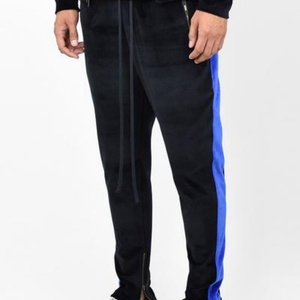 Nouveaux survêtements en velours rayés personnalisés de luxe pour hommes, coupe ajustée, élégants, vente directe d'usine - Product Image 5