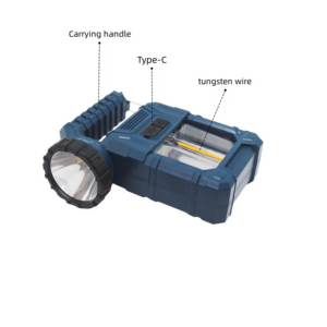 Portable USB Rechargeable LED Searchlight Warm COB Spotlight IP66 <b>Waterproof</b> 5500K 25000LM Lightweight Aluminum <b>Torch</b> Inspection - Product Image 3