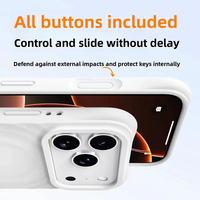 Coque de téléphone portable magnétique en silicone liquide à effet d'ondulation avec logo personnalisé pour iPhone 18 17 16 Pro Max, compatible avec la charge sans fil et anti-chute