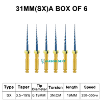 Limes dentaires flexibles de 31 mm, limes rotatives endodontiques / instruments endodontiques en nickel-titane (NiTi)