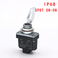 Interrupteur à bascule SPST DPST 15A 250VAC On-off/on-on/on-off-on 3 positions 6 broches, interrupteur momentané DPDT en bakélite, instruments IP68