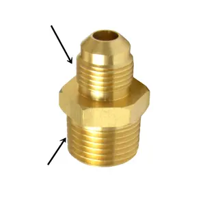 促销优质气体适配器接头3/8在火炬公到1/2在NPT公螺纹连接器