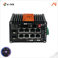 Switch PoE+ Industrial Mini de 8 Puertos 10/100/1000 Base-T IEEE802.3at a 2 Puertos 100/1000/2.5GBASE-X, Administrado por Aplicación y Web, para Cámaras PoE