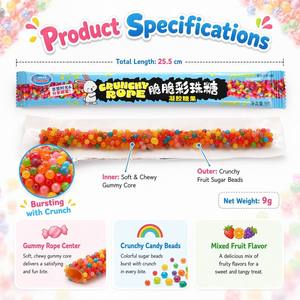 Caramelos de Goma con Sabor a Frutas, Coloridos y Crujientes, con Diseño de Dibujos Animados, para Niños, 9g, Venta al Por Mayor OEM - Product Image 2