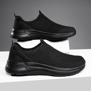 Chaussures de sport tendance pour hommes grande taille, respirantes, avec empeigne en maille légère et semelle MD, idéales pour le printemps et l'été, style marche, vente en gros - Product Image 3